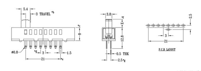 8檔撥動開關接線圖